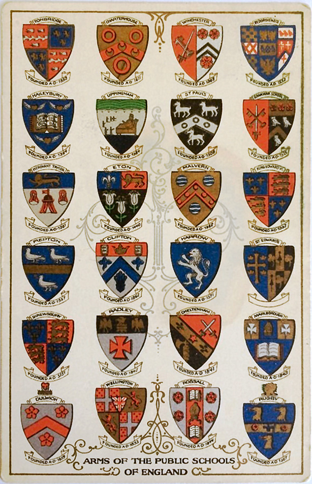Arms Of The Public Schools Of England