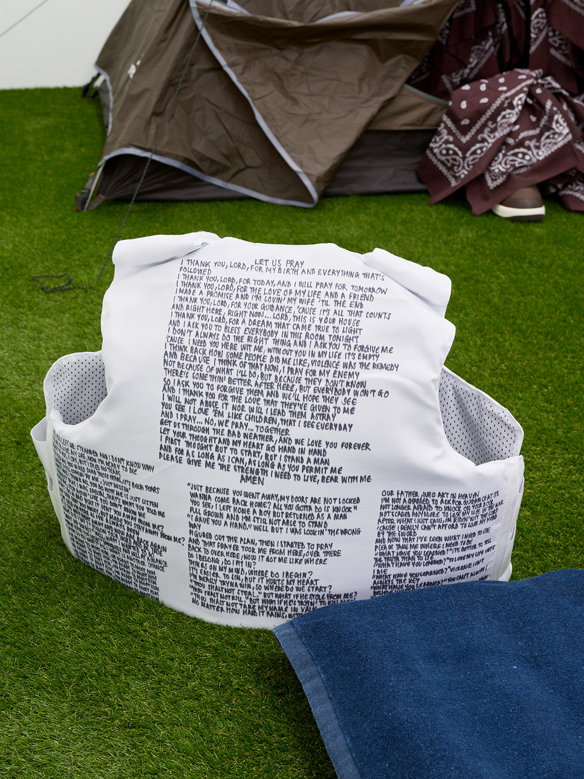 R.I.P. Germain “ALLAH Burned His Brain', 2022, V.O Curations, London, Photographed By Theo Christelis III