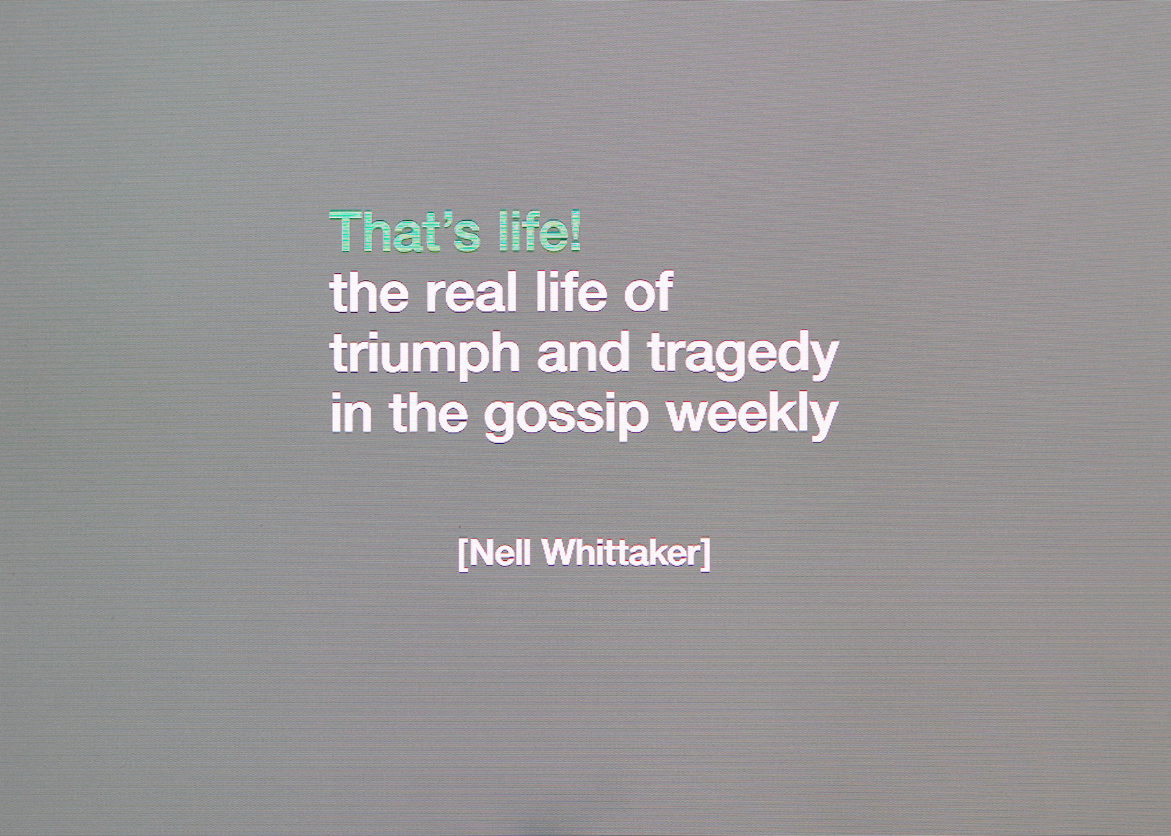 Headline Nell Whittaker